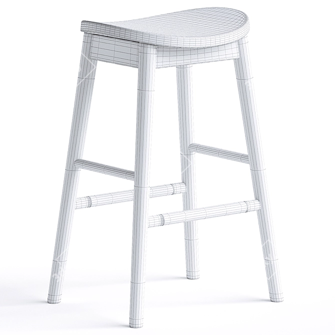  Nordic Style Counter Stool 3D model image 5