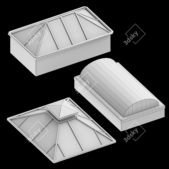 Crystal Clear Glass Roof Kit 3D model image 4