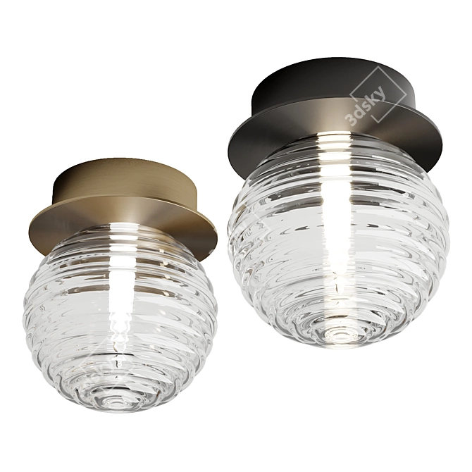 Elegant LED Ceiling Lamp Fixture 3D model image 1