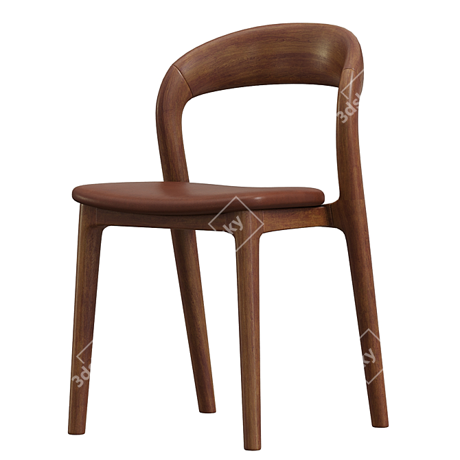 Sonoma Coco Leather Dining Chairs 3D model image 2