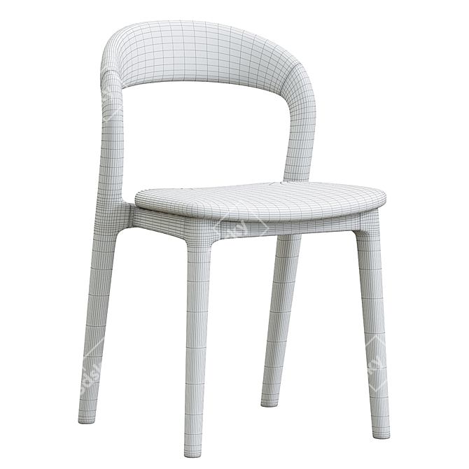 Sonoma Coco Leather Dining Chairs 3D model image 5