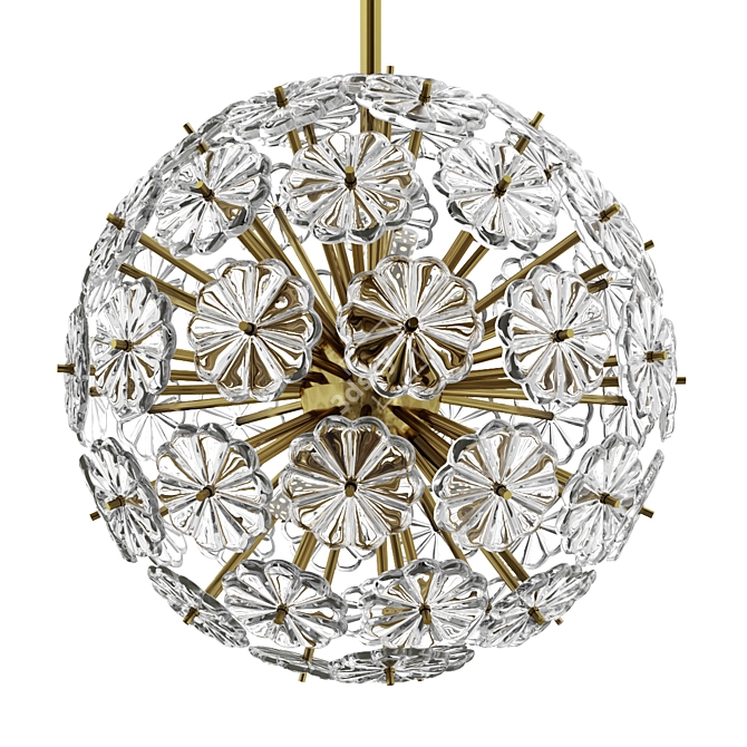 Elegant Moira Ball Chandelier Lighting 3D model image 1