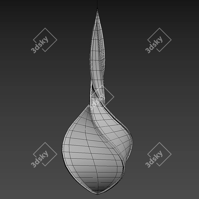 Sculptural Fabric Light Fixture 3D model image 5