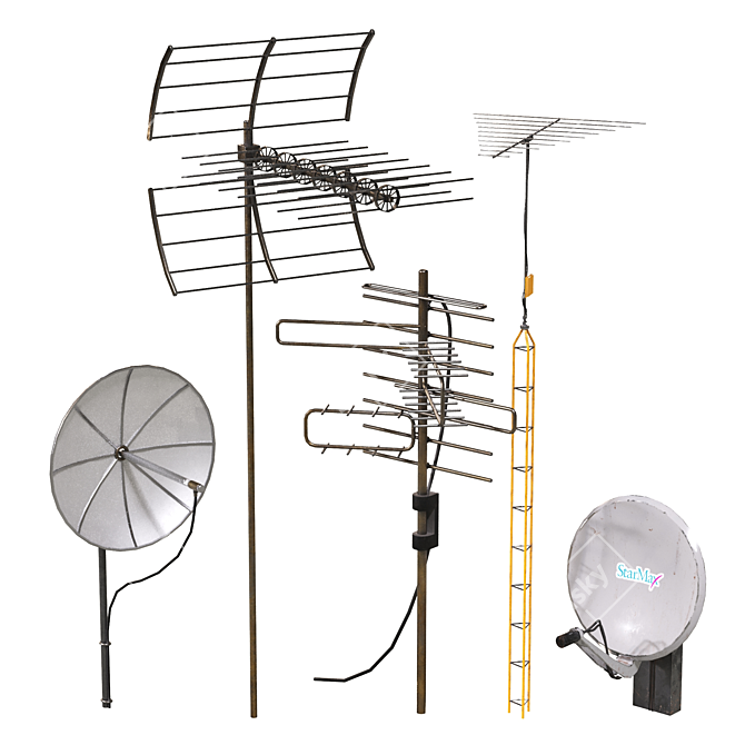  Versatile Antenna Pack 1 3D model image 6