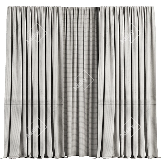 Corona Vray Curtain Set M67 3D model image 3