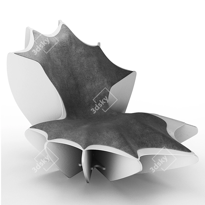 Sculptural Lily Chair by Crosssection 3D model image 4