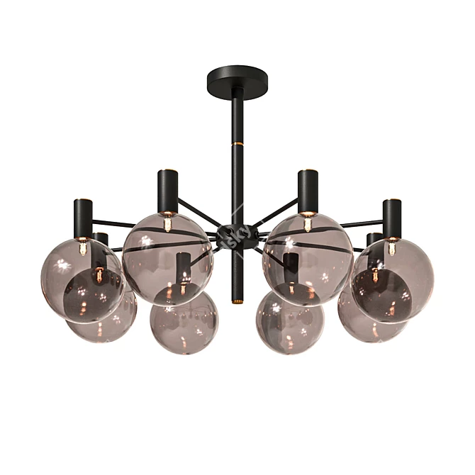 Elegant Pendant Chandelier Fixture 3D model image 1