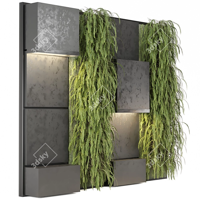 Vertical Garden Set 1330 - Indoor Wall 3D model image 1