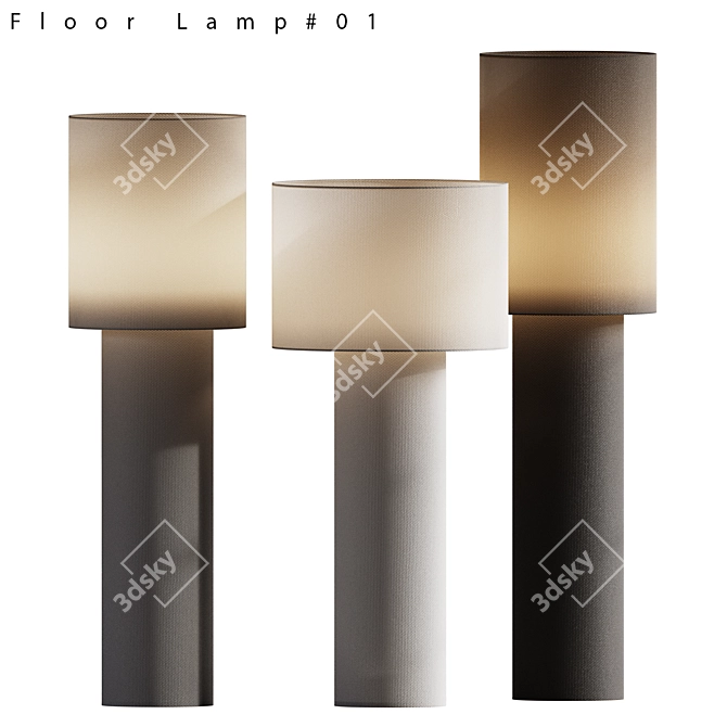 Foscarini Diesel Pipe Floor Lamps 3D model image 1