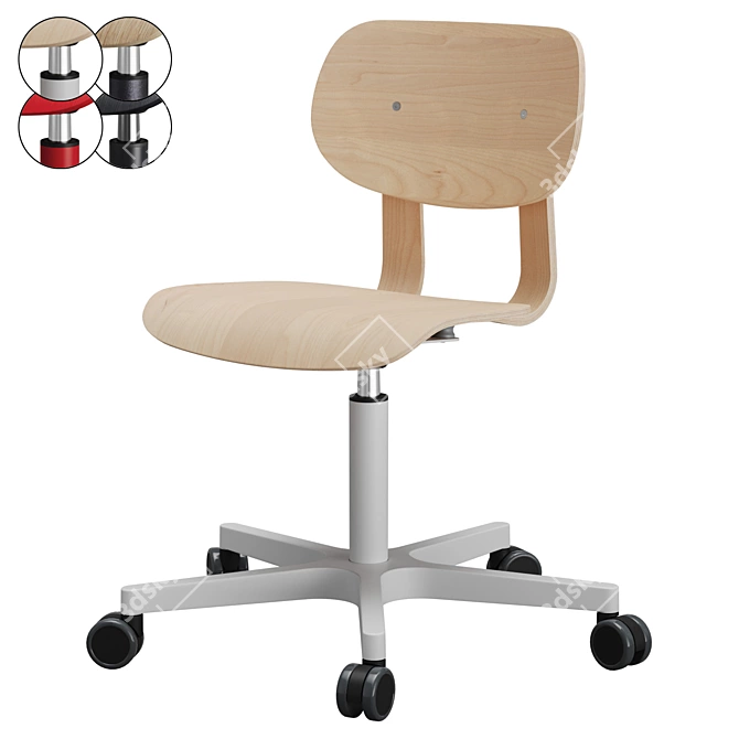 HD Chair Castors by VG&P 3D model image 1