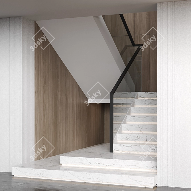 Marble Staircase 19 Collection 3D model image 4