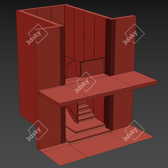 Marble Staircase 19 Collection 3D model image 8