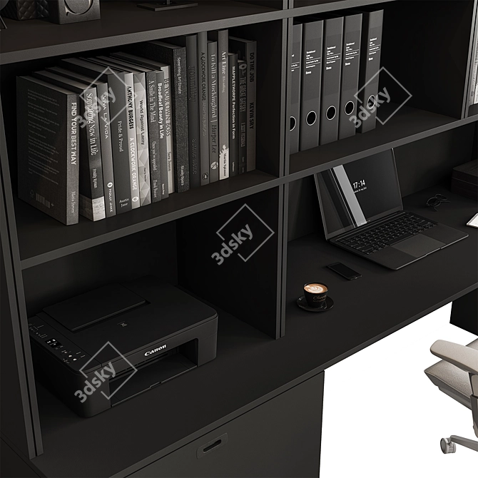 Modern Home Office Furniture Set 3D model image 4