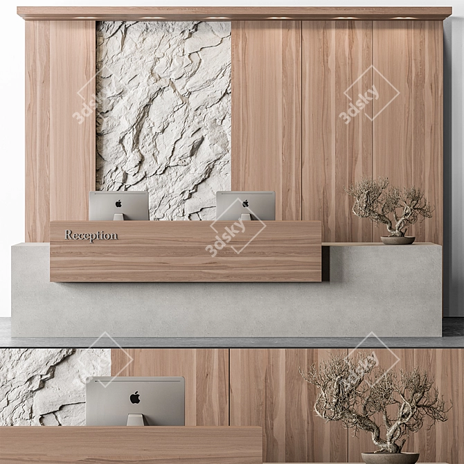  Executive Office Desk 608 3D model image 1