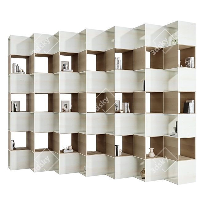 Premium Shelves Display Rack 3D model image 1