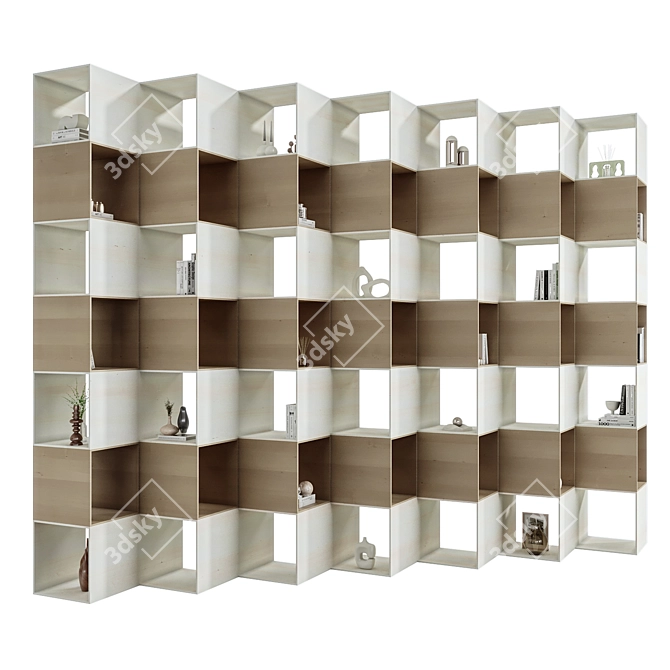 Premium Shelves Display Rack 3D model image 3