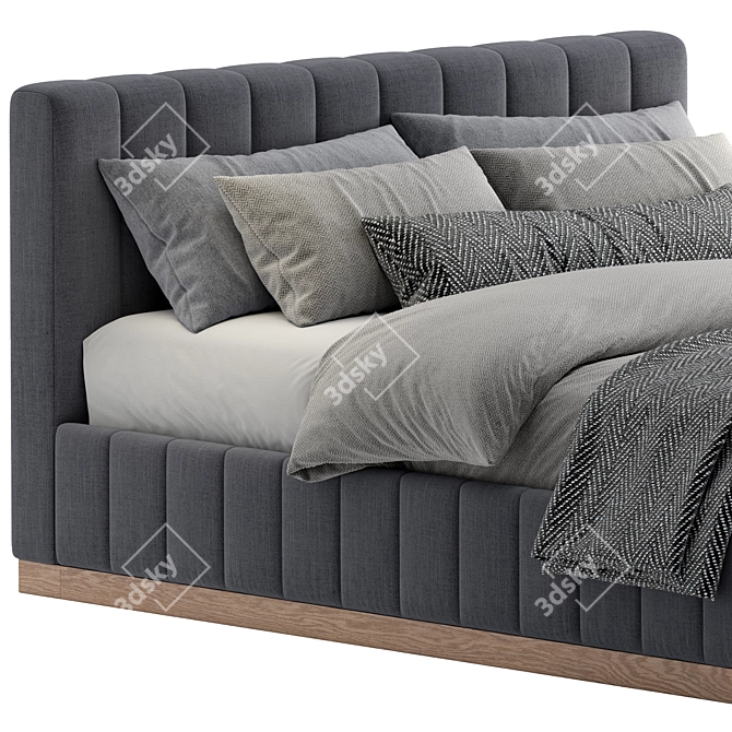 Forte Queen Bed Performance Fabric 3D model image 4