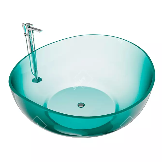 Crystal Clear Abber Bathtub AT9705 3D model image 6