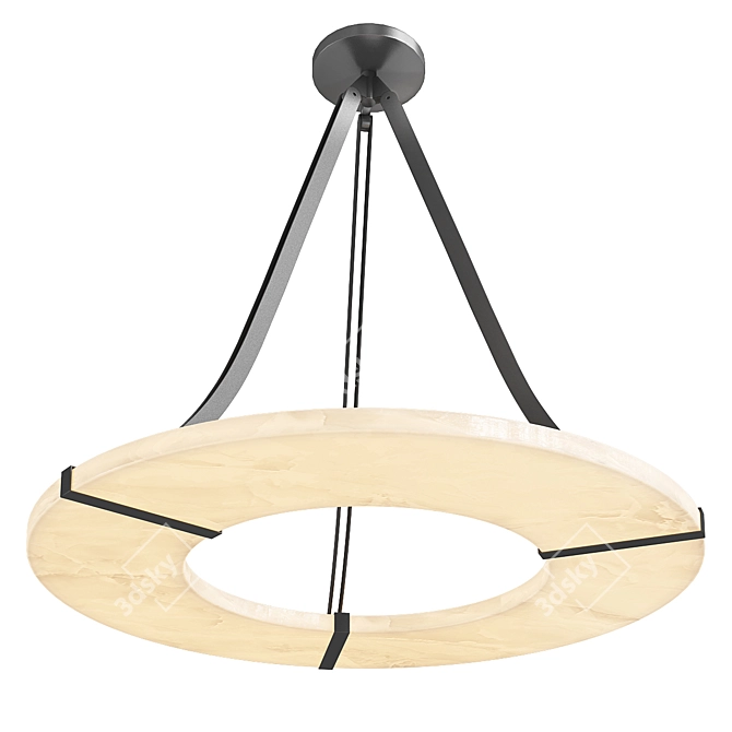 Halo Alabaster Pendant Light 3D model image 2