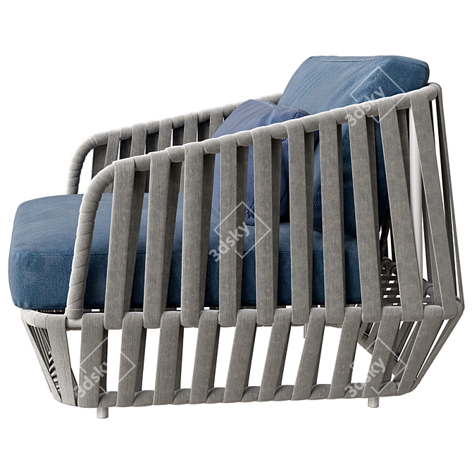 Modern Outdoor Armchair for Relaxation 3D model image 2