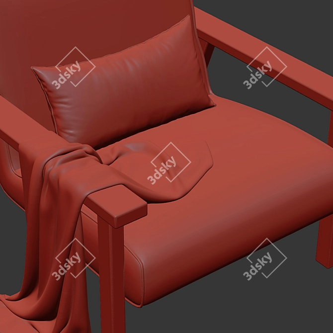 Modern Designer Armchair 3D Model 3D model image 4