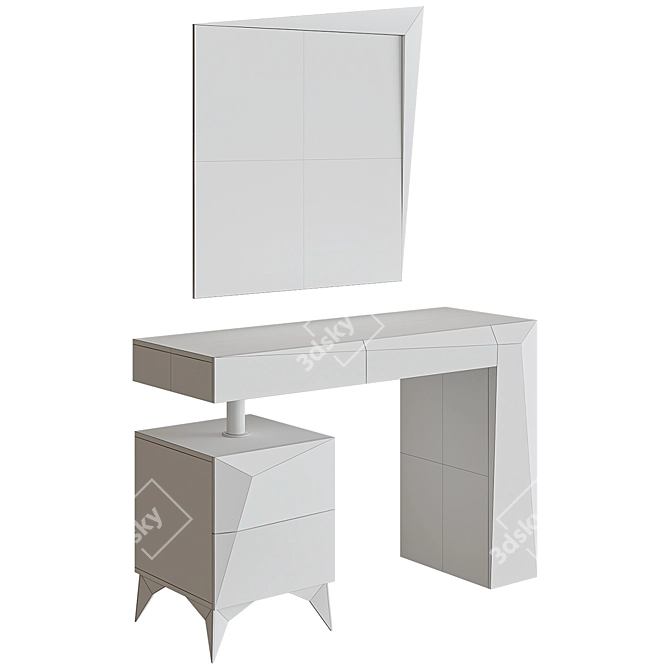 Antonietto Vanity Table, Canora Grey 3D model image 2