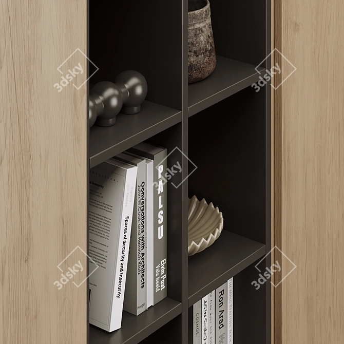 Modern Bookcase Furniture Design in Millimeters 3D model image 5