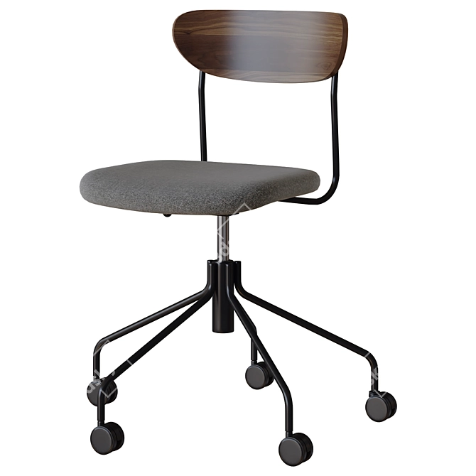 West Elm Petal Swivel Chair 3D model image 1