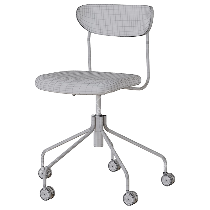 West Elm Petal Swivel Chair 3D model image 4