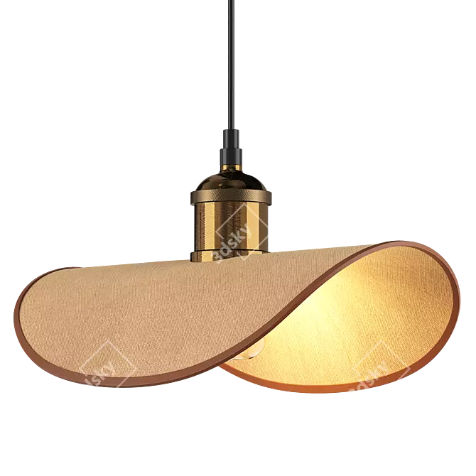 Minimalist LED Suspension Light 3D model image 1