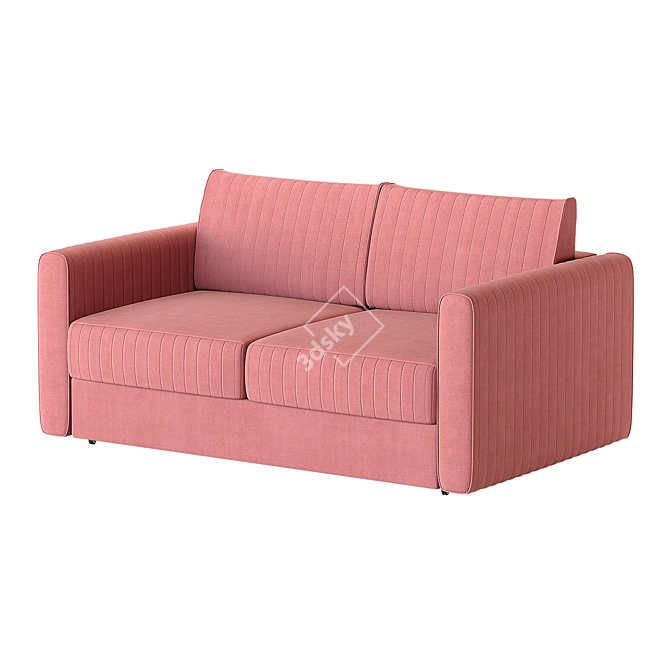 Velvet Coral Sofa by Диван.ру 3D model image 1