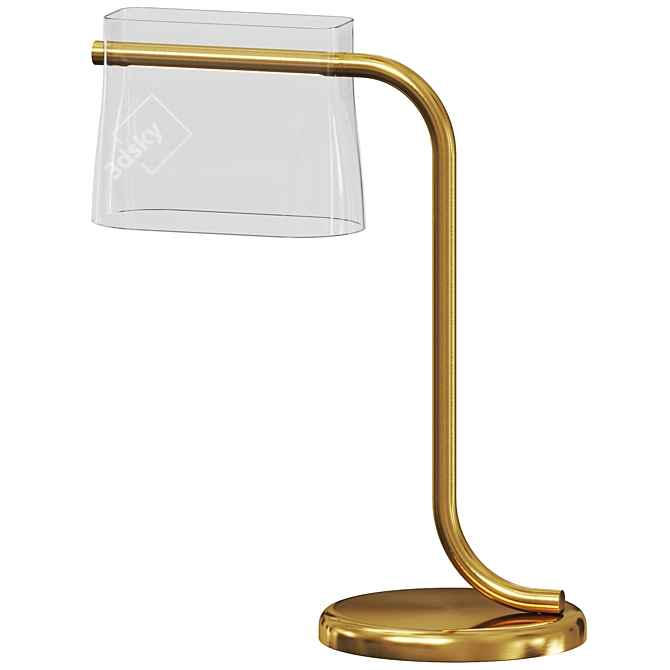 Elegant Cabaret Table Lamp 3D model image 1