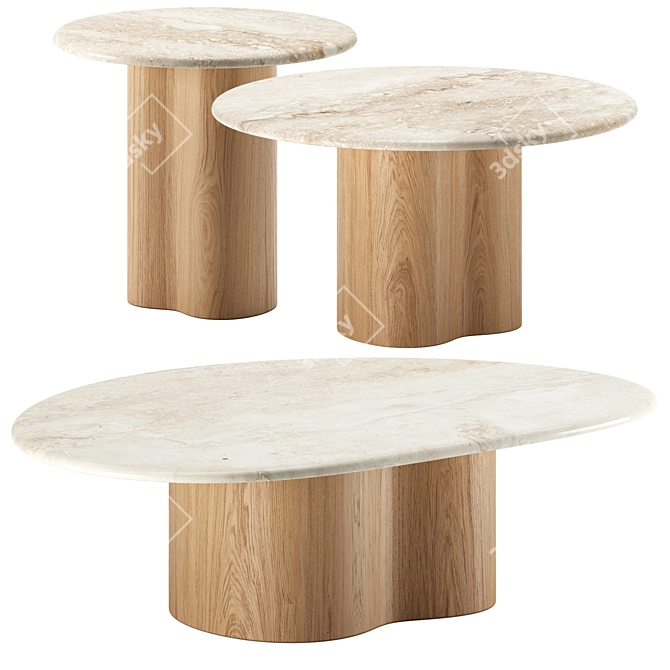 GHIA Coffee Tables by Arper 3D model image 1