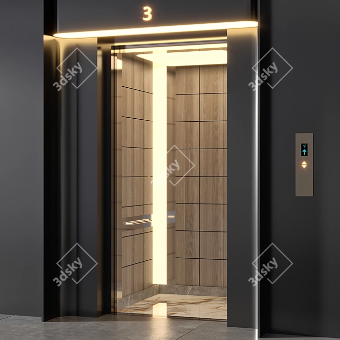  Modern Elevator Design for 3D环境 3D model image 5