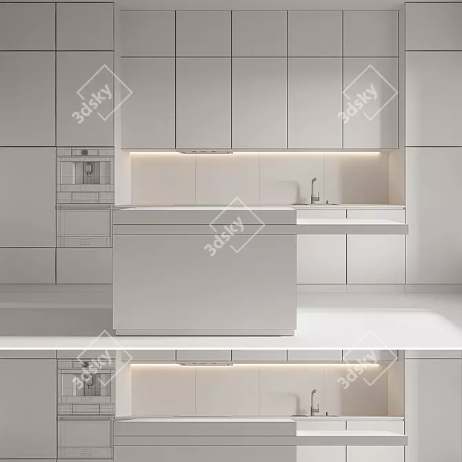 Kitchen Model 17 3D Asset 3D model image 5