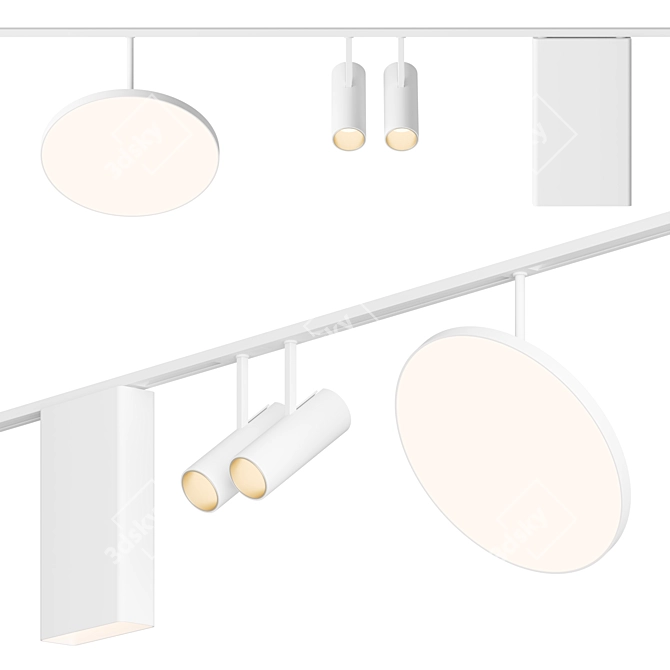 Minimalist Track Lighting Solution 3D model image 2