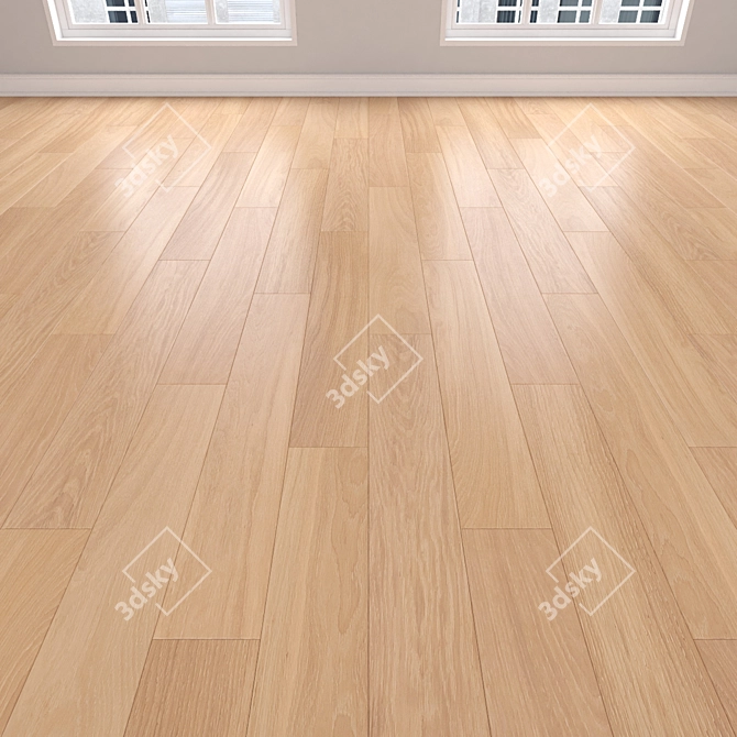 Versatile Oak Parquet Planks 3D model image 2