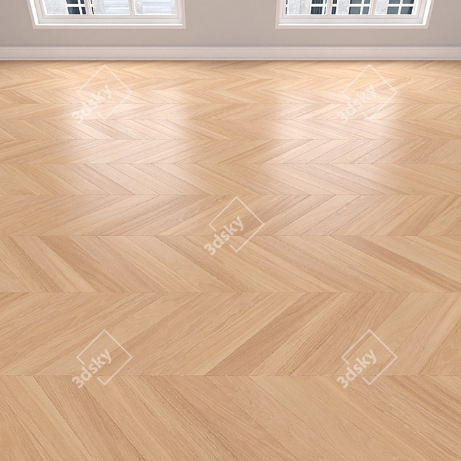 Versatile Oak Parquet Planks 3D model image 4