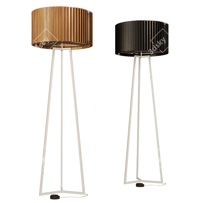 Dynamic Illumination Rotor Floor Lamp 3D model image 5