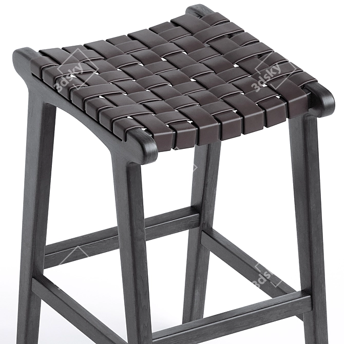 Title: Sleek Modern Dale Counter Stool 3D model image 2