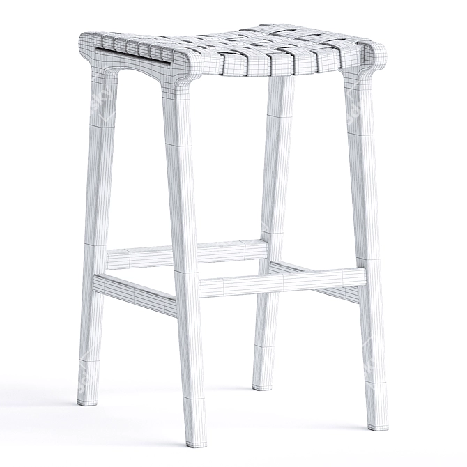 Title: Sleek Modern Dale Counter Stool 3D model image 4