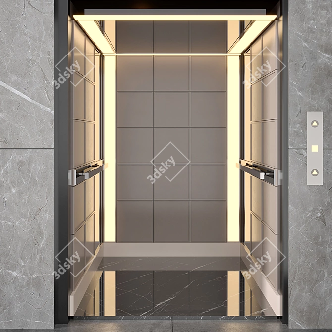 Modern Elevator Design Model 3D model image 2