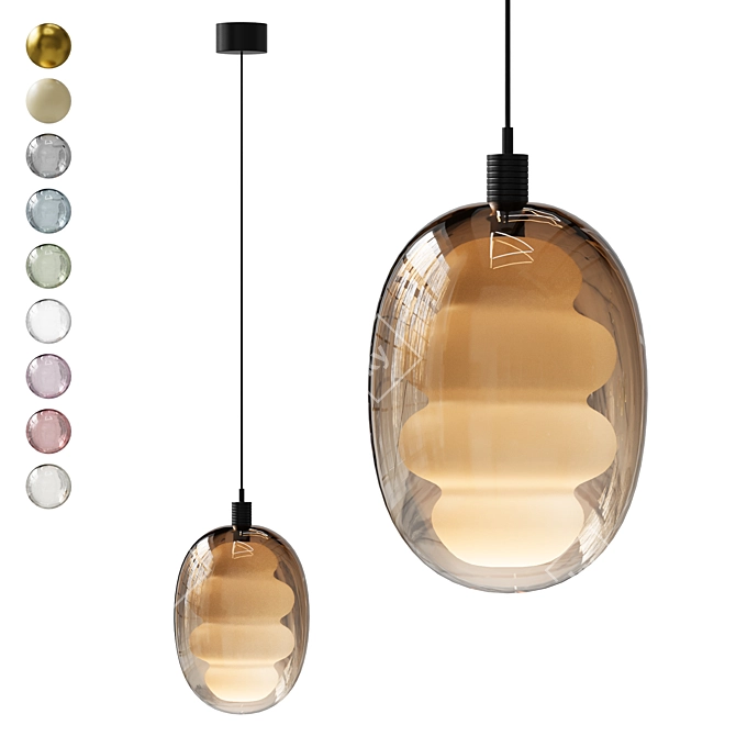  Elegant Hanging Lamp Fixture 3D model image 5