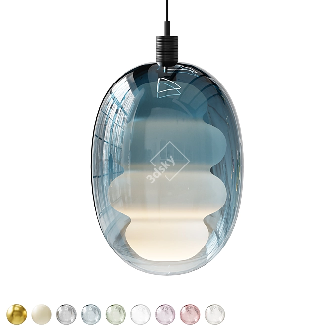  Elegant Hanging Lamp Fixture 3D model image 12