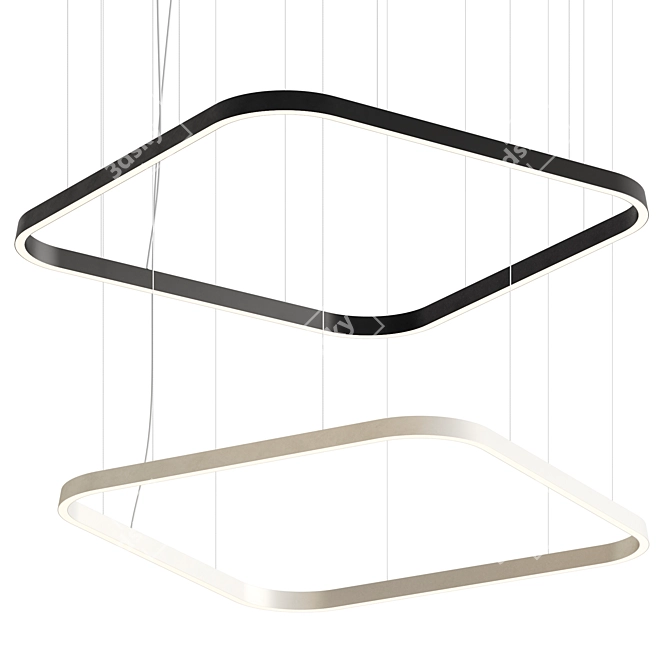 GEOMETRIC SQUARE Pendant Light 3D model image 2