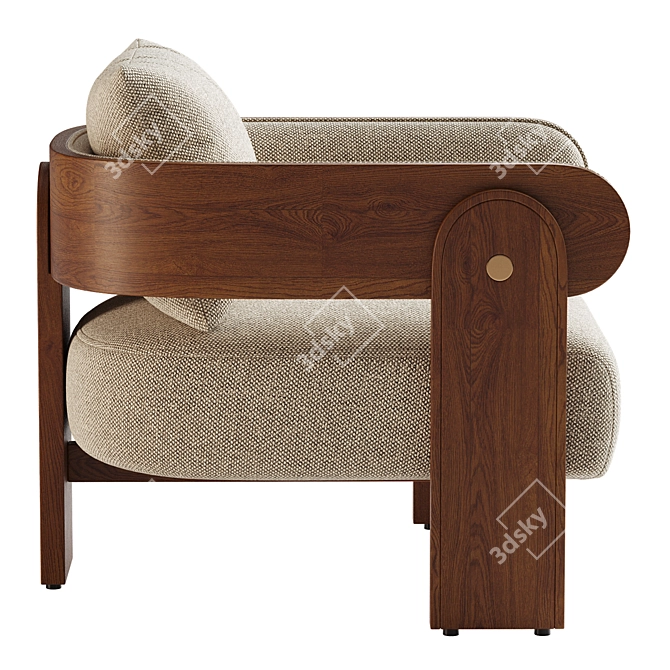 Modern Delano Armchair Design 3D model image 3