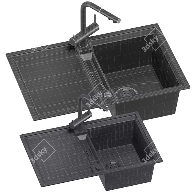 BLANCO ADIRA Sink Set & Faucet 3D model image 4