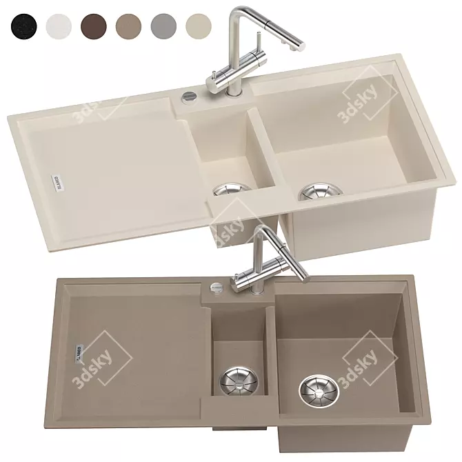 BLANCO ADIRA Sink Set & Faucet 3D model image 5