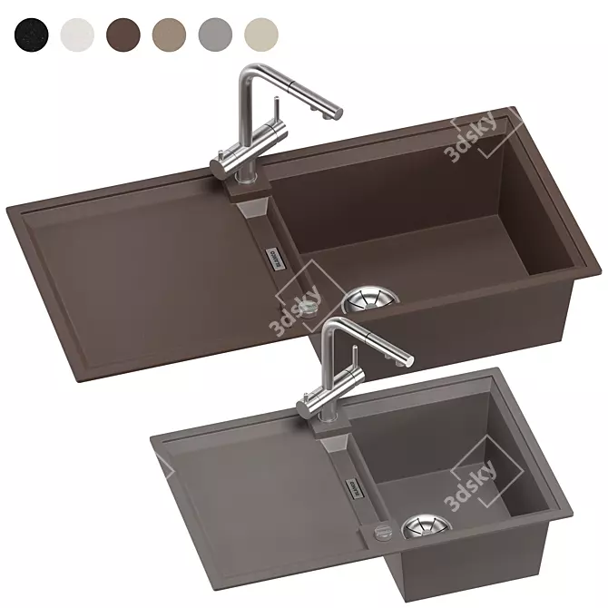 BLANCO ADIRA Sink Set & Faucet 3D model image 8