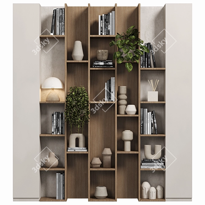 Modular Bookcase Cabinet Shelves 3D 3D model image 1